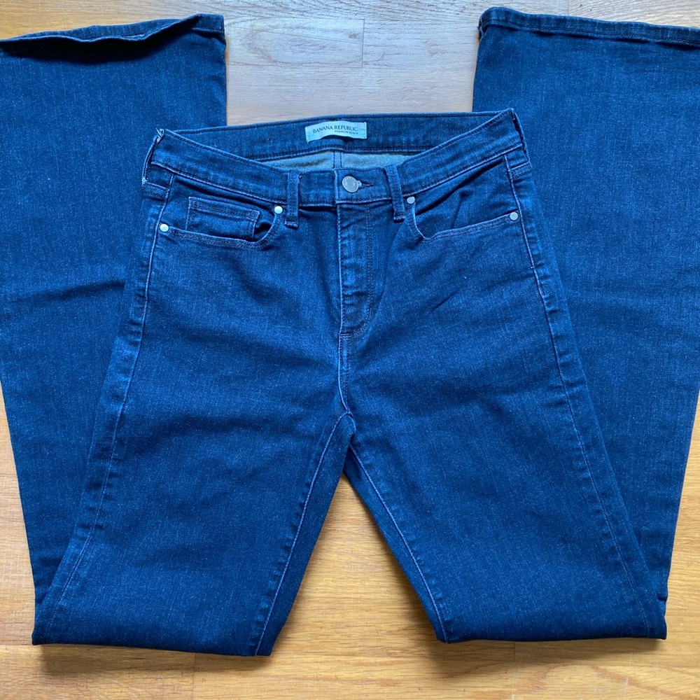 Banana Republic Flare mid-rise jeans.